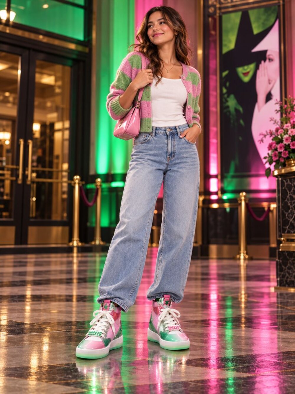 WICKED Movie Musical High Tops Shoes Sneakers by Ground Up Women's Size 8 NWT